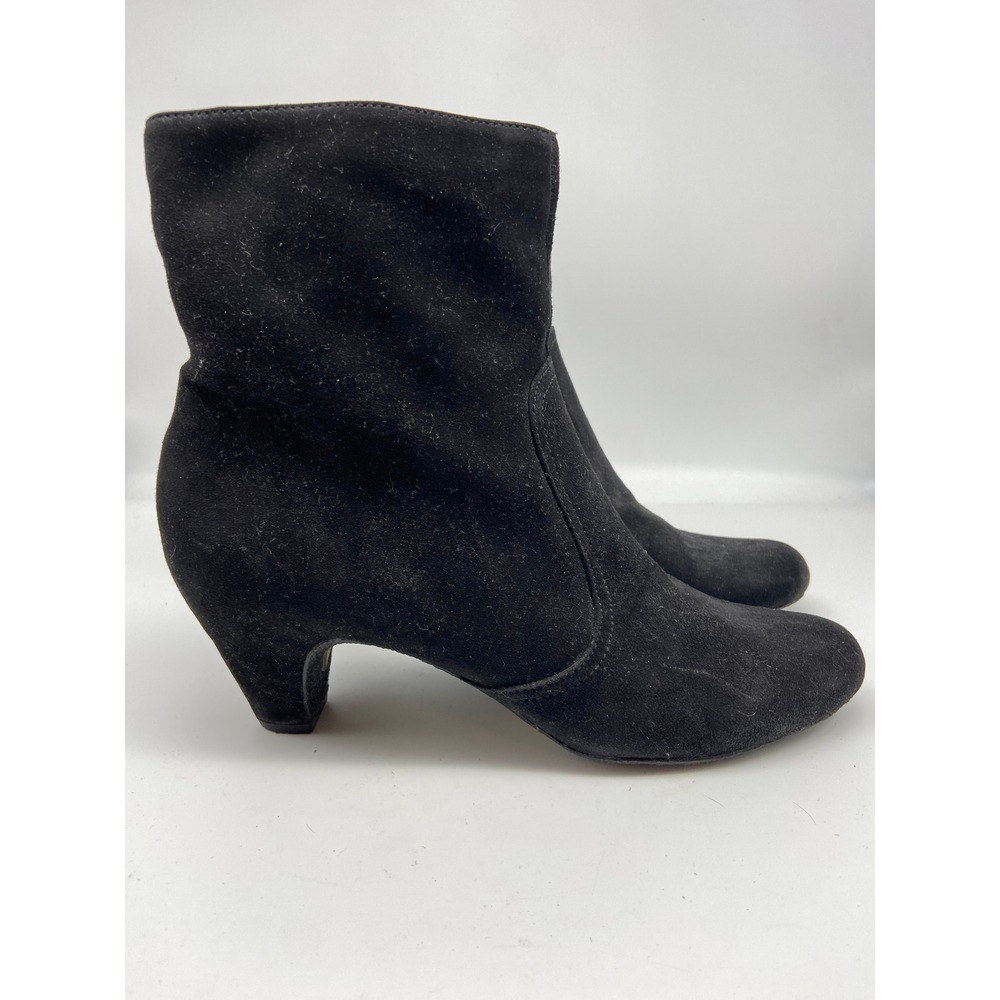 Sam Edelman Boots Womens Sz 8M Maddie Black Suede Leather‎ Ankle Booties